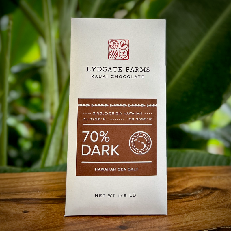 70% Dark Chocolate with Hawaiian Sea Salt – Lydgate Farms